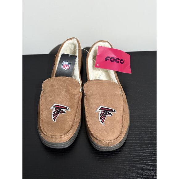 FOCO Men's NFL Atlanta Falcons Team Logo Moccasin Slippers, Sz Small (Fits 7-8) - Picture 1 of 8